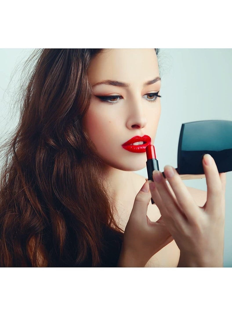 ChicAbode أزياء المدمجة مرآة مستحضرات التجميل، أنيقة المدمجة المحافظ ماكياج المرآة، صغيرة المدمجة المرآة 2 × 1 مكبر، مربع، مثالية للمحافظ - السفر، الأسود - Image 5